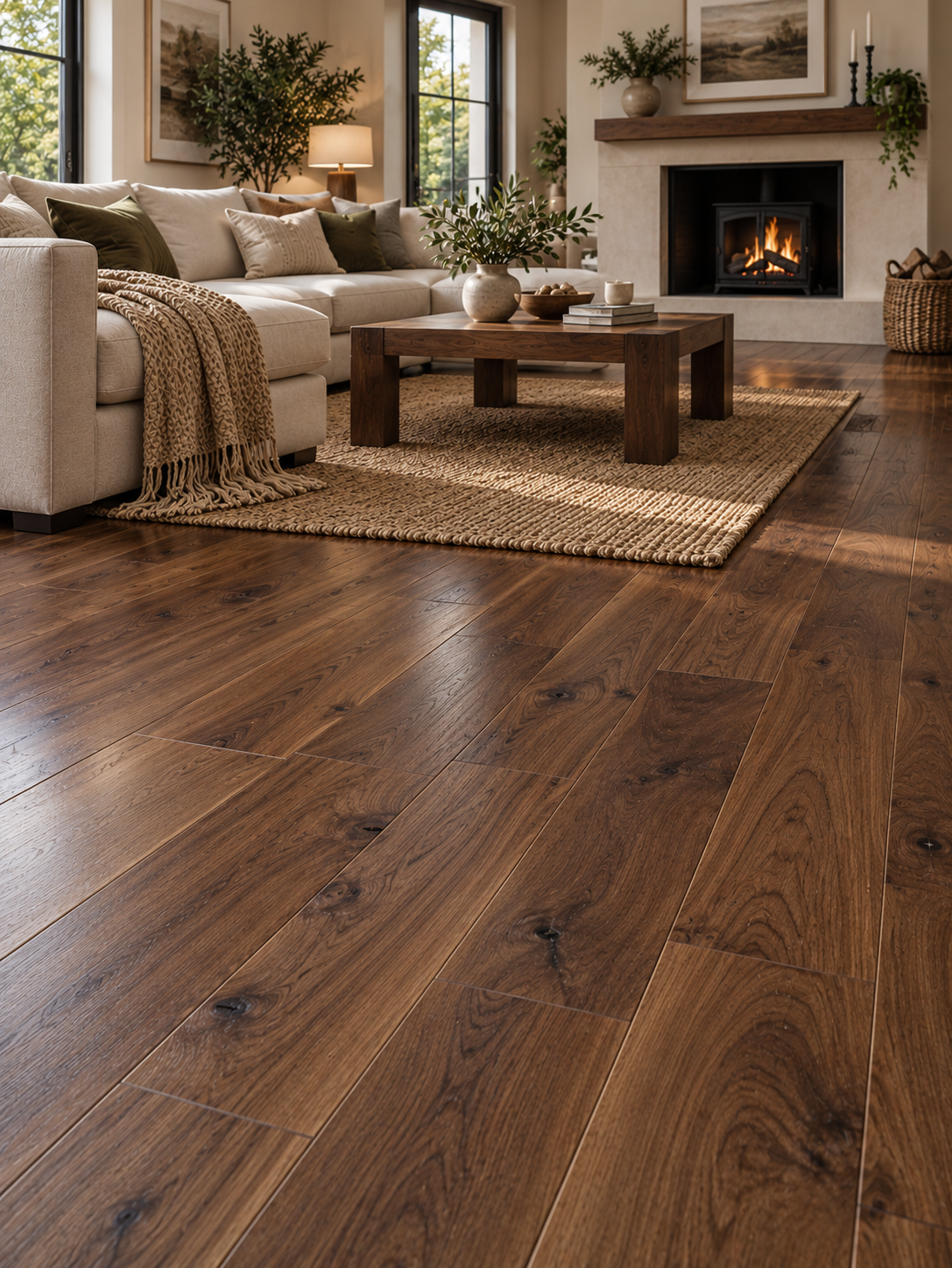 15/4x190x1900mm Walnut Lacquered Click