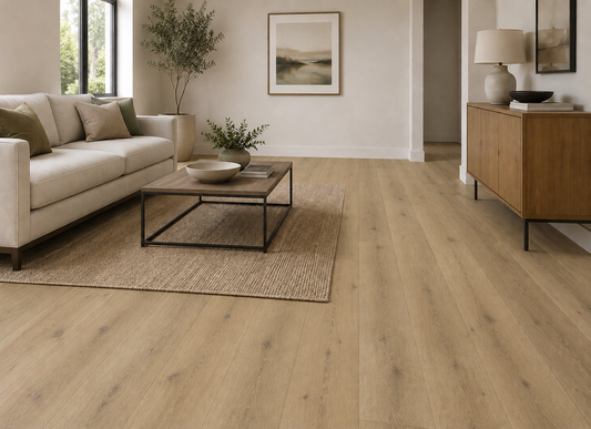 20/6x190x1900mm Brushed Oak White Lacquered
