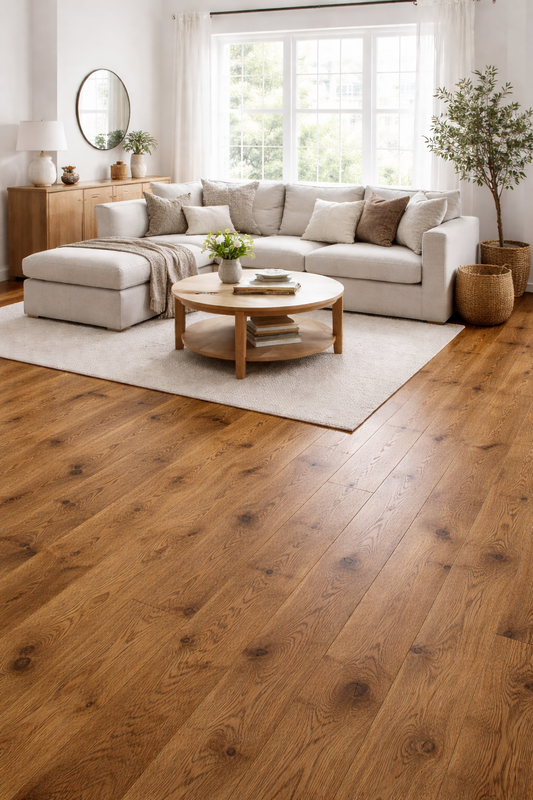 14/3x150x1900mm Brushed Antique  Oak Lacquered