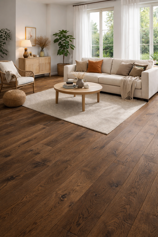 15/4x190x1900mm Oak Double Smoked  Matt Lacquered