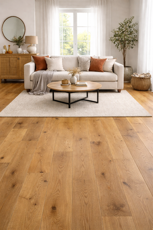 15/4x190x1900mm Oak Brushed Matt Lacquered