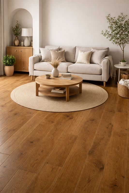 15/4x190x1900mm Oak Brushed Antique  Matt Lacquered
