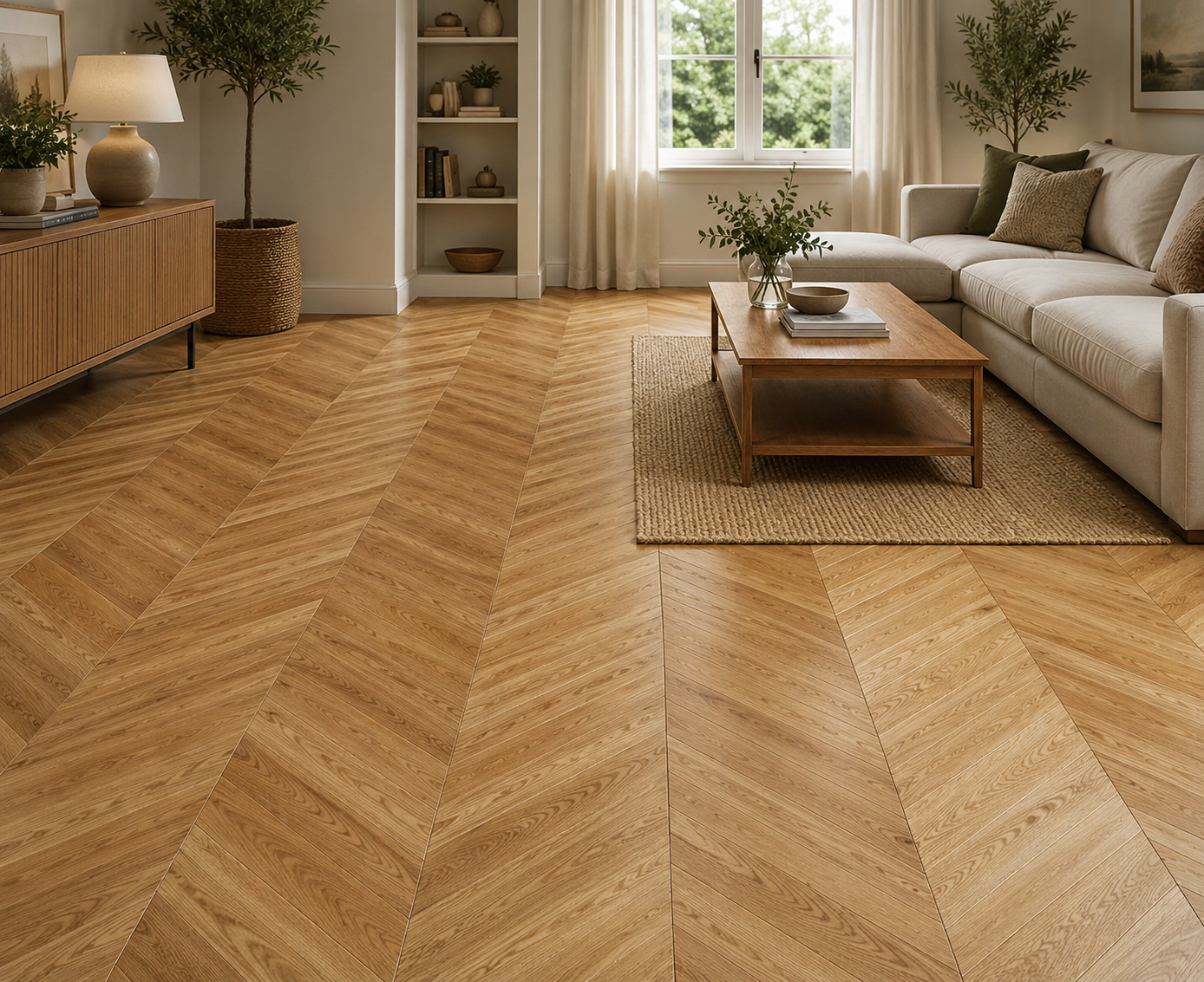 18/4x90x450mm  Chevron Lacquered